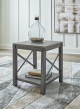 Side angle of Freedan coffee table highlighting lift-top