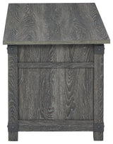 Freedan Grayish Brown Lift-top Coffee Table side view closed