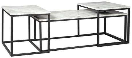 Donnesta nesting tables nested together, side view