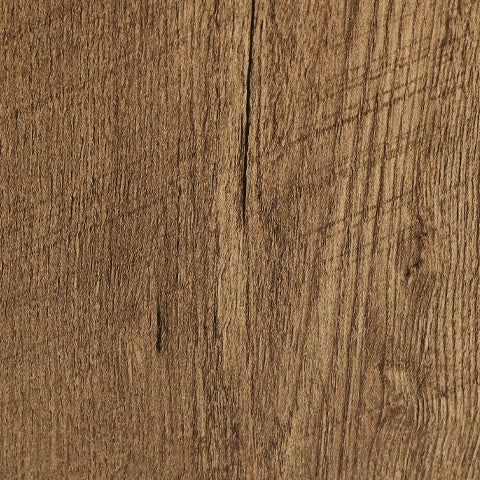 Close-up of rustic brown oak finish