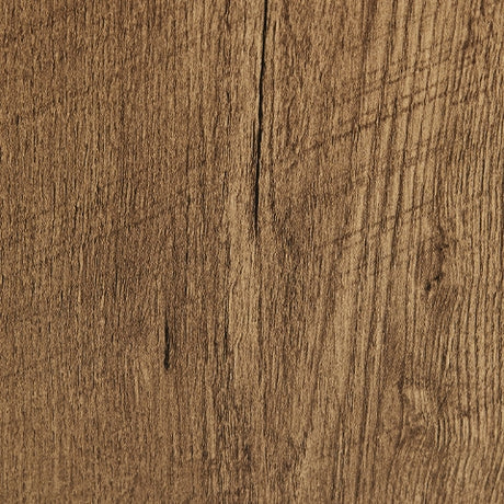 Close-up of rustic brown oak finish