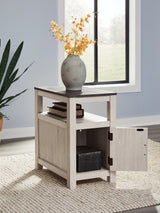 Open shelf detail on Fendenmore Chairside End Table
