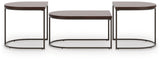 Vanmore end tables side view with tubular metal frames