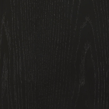 Close-up of rich black wood grain finish