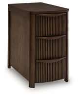 Camdill chairside end table open drawer view