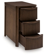 Camdill end table front view with closed drawers
