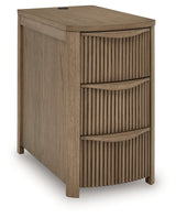Camdill Chairside End Table angled closed drawers