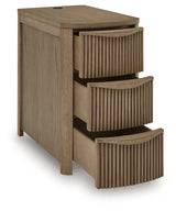 Camdill End Table drawers open showing storage space