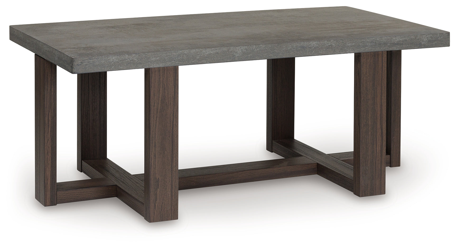 Dynnford coffee table - top view showing faux soapstone pattern