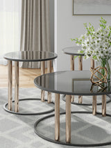 Hannerly table set styled in contemporary living room