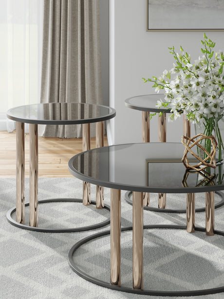 Hannerly table set styled in contemporary living room