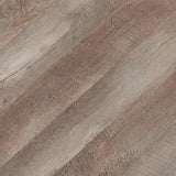 Top view showing decorative laminate and wood-grain finish of table top