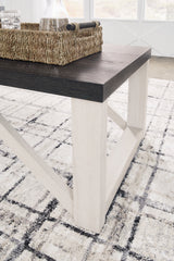 Close-up of Dorrinson coffee table top finish