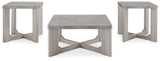 Garnilly Whitewash Table Set - front view of end tables