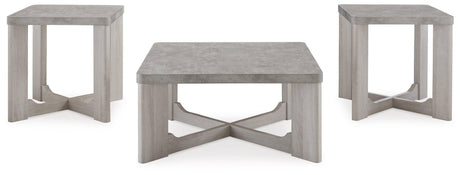 Garnilly Whitewash Table Set - front view of end tables