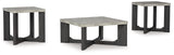Sharstorm Two-Tone Gray end table corner view showing contemporary design