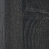 Sharstorm table set base charcoal gray wood grain finish detail
