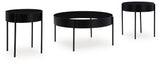Ardoline Black Table Set Angled Side View