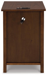 Top view of Treytown Brown Chairside End Table