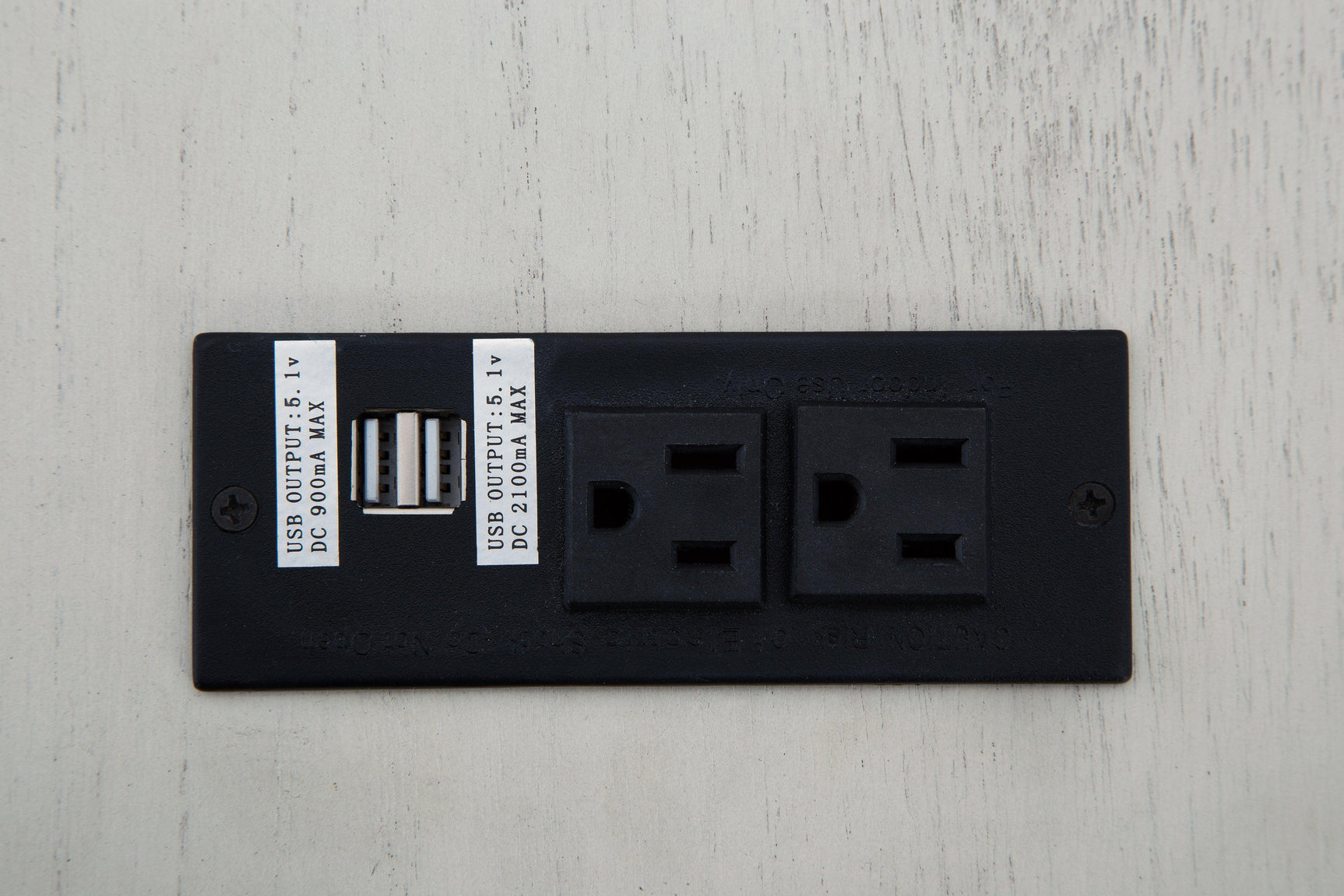 Alternate angle of power supply and USB ports