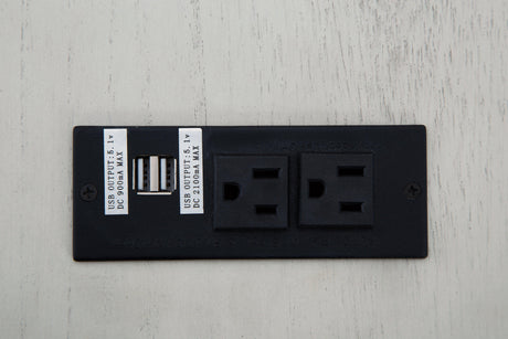 Alternate angle of power supply and USB ports