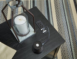 Close-up of knob hardware on Treytown End Table