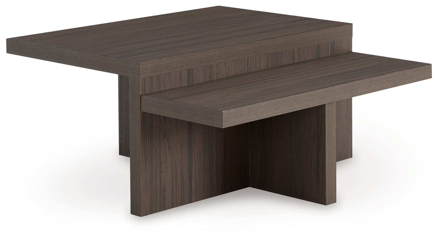Zendex coffee table and end table set displaying geometric design