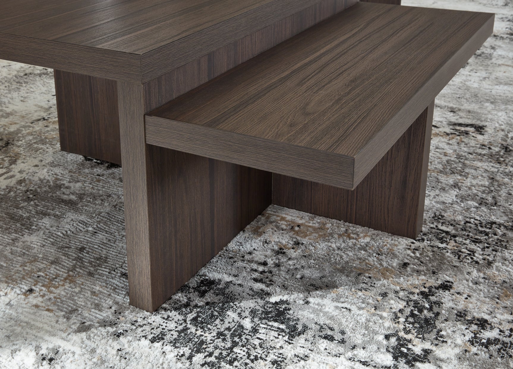 Zendex end table top view highlighting square shape