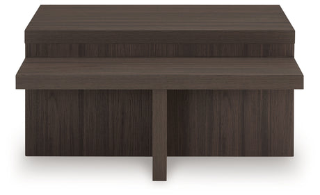Side view of Zendex end table with laminate surface