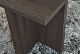 Zendex coffee table side view showing rectangular shape and height
