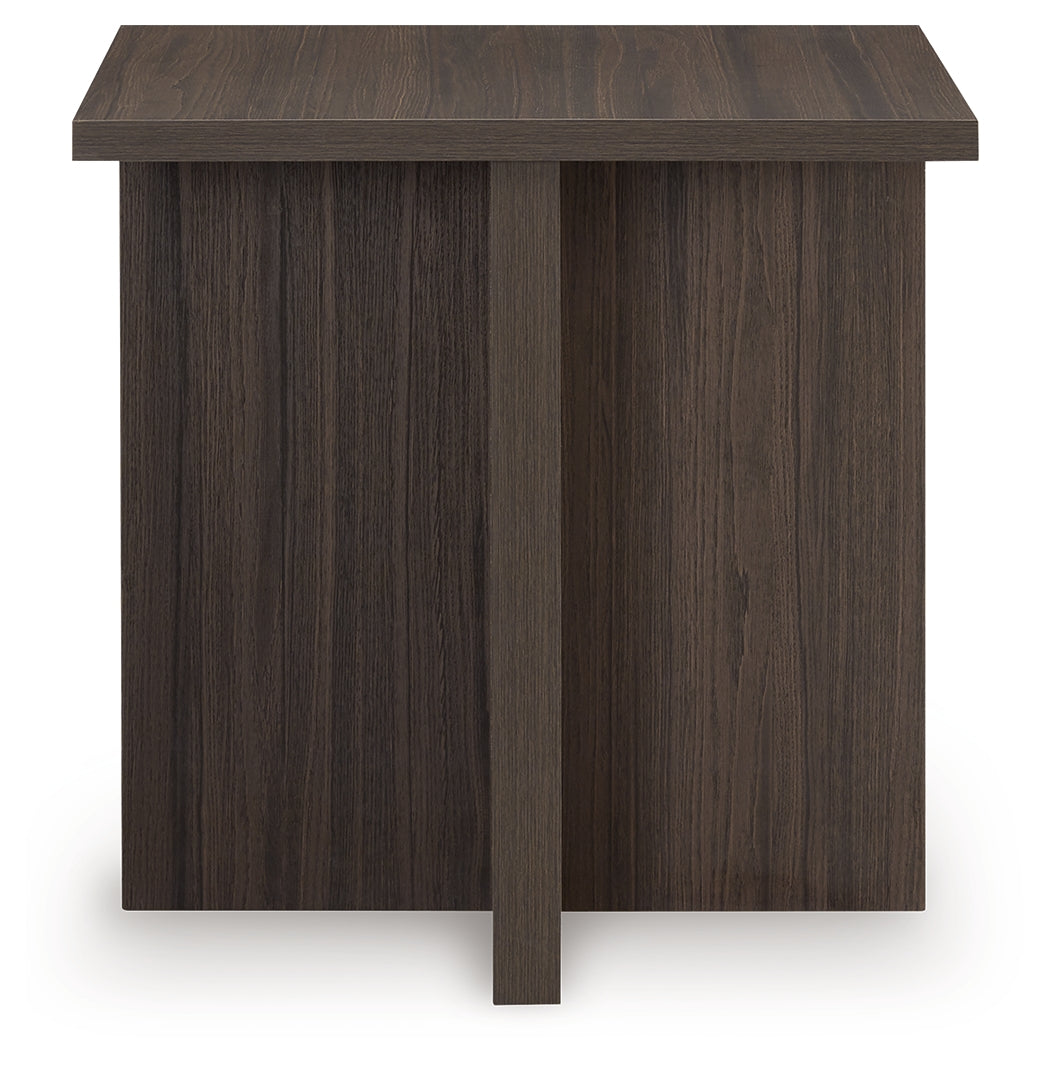 Zoomed detail of table edge texture on Zendex coffee table