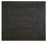 Distressed black wash finish and canted legs details