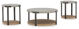 Darthurst Light Brown Round End Table angle view