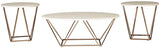 Tarica table set head-on view illustrating two-tone design