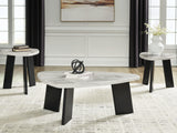 Lilyberg Gray/Black Table (Set of 3)