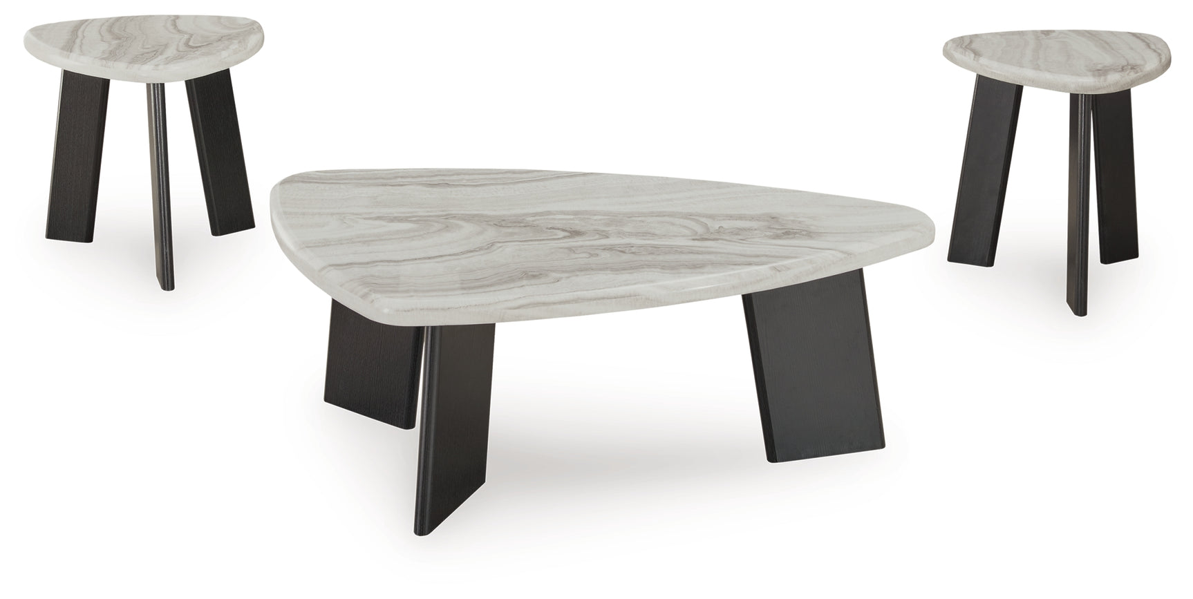 Lilyberg Gray/Black Table (Set of 3)