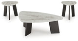 Lilyberg Gray/Black Table (Set of 3)