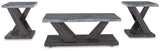 Front angle of Bensonale coffee table showing top and lower shelf