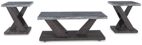 Front angle of Bensonale coffee table showing top and lower shelf