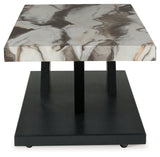 Cendill end table angled side view