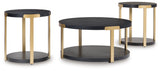 Shylore coffee table angle view with casters