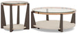 Frazwa multi-color coffee table angled view showing metal frame
