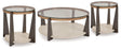 Frazwa coffee table side view highlighting metal frame