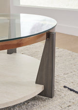 Close-up detail of table hardware and finish