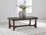 Korestone Dark Brown Oval Coffee Table