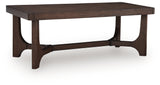 Korestone Dark Brown Oval Coffee Table