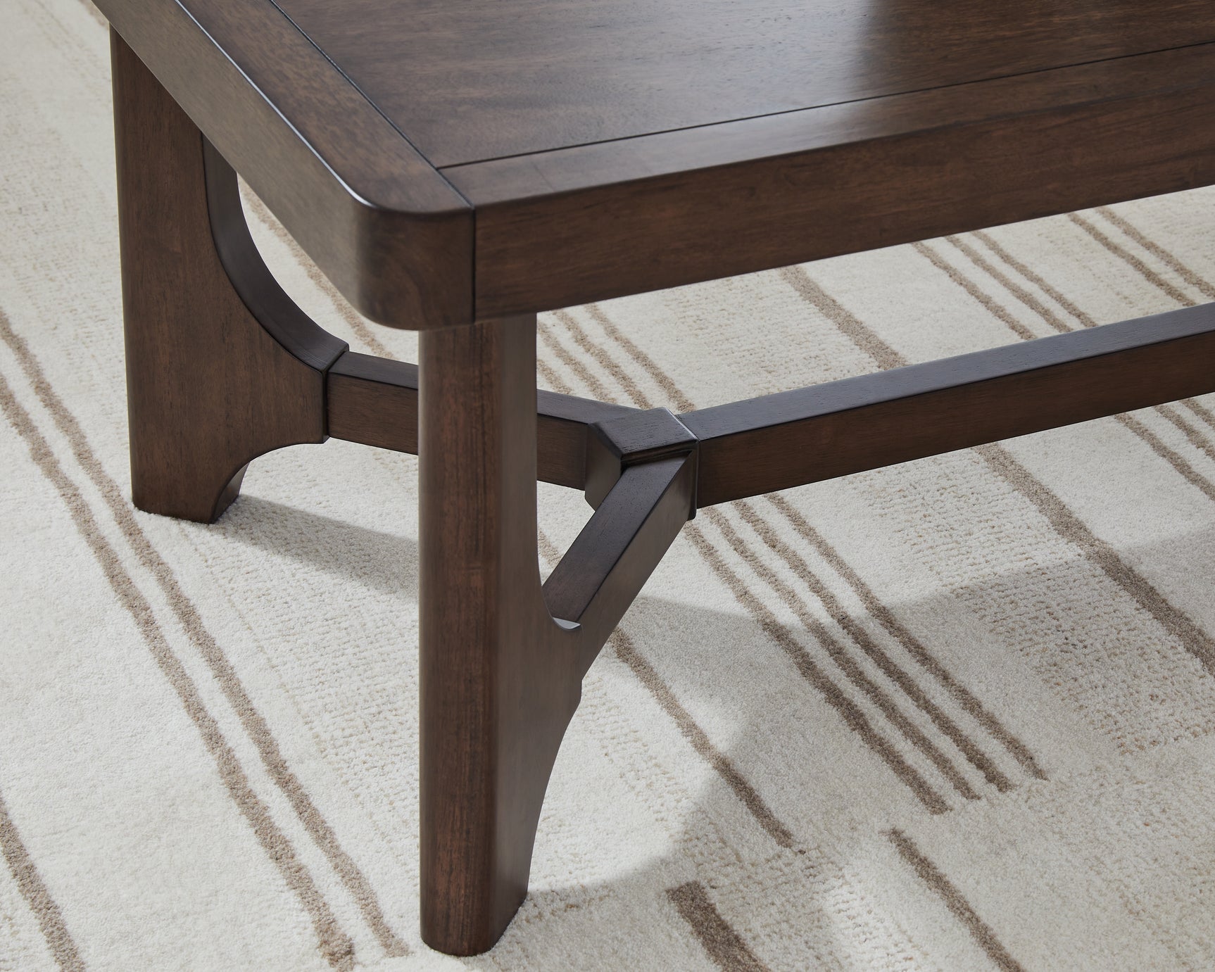 Korestone Dark Brown Oval Coffee Table
