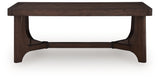 Korestone Dark Brown Oval Coffee Table