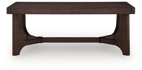 Korestone Dark Brown Oval Coffee Table