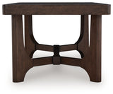 Korestone Dark Brown Oval Coffee Table
